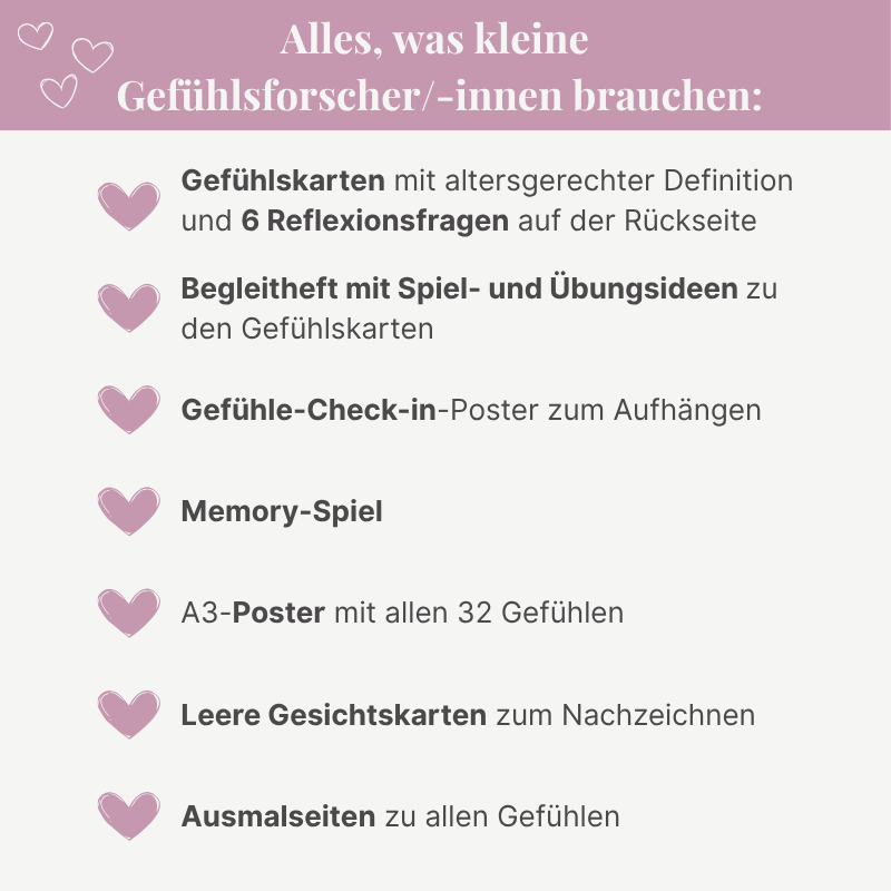 Gefühlskarten Komplett-Set – 32 Gefühle spielerisch entdecken (3-5 Jahre)