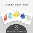Inspirierendes Psychologie Poster-Set – Aquarell Edition