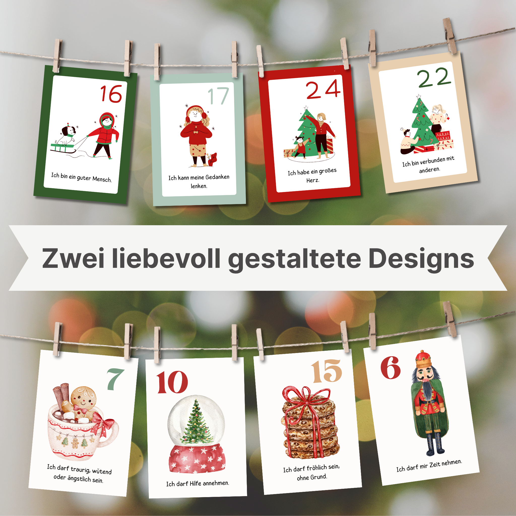 Affirmations-Adventskalender für Kinder – 24 Tage Selbstvertrauen und Dankbarkeit