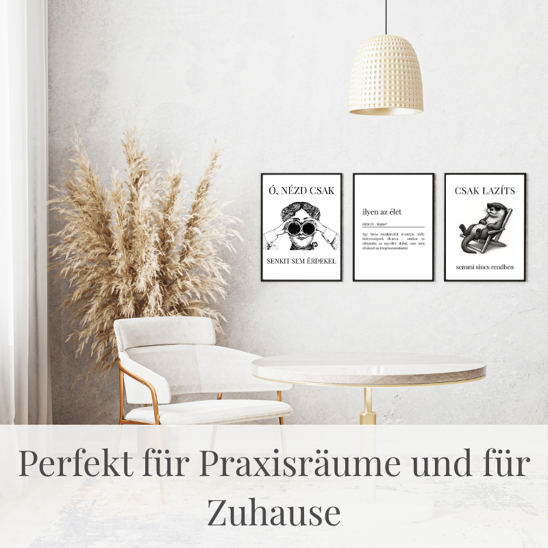 Psychologie-Humor Poster Set –  10 sarkastische Poster mit Mental Health Humor﻿