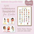 Gefühlskarten Komplett-Set – 32 Gefühle spielerisch entdecken (3-5 Jahre)