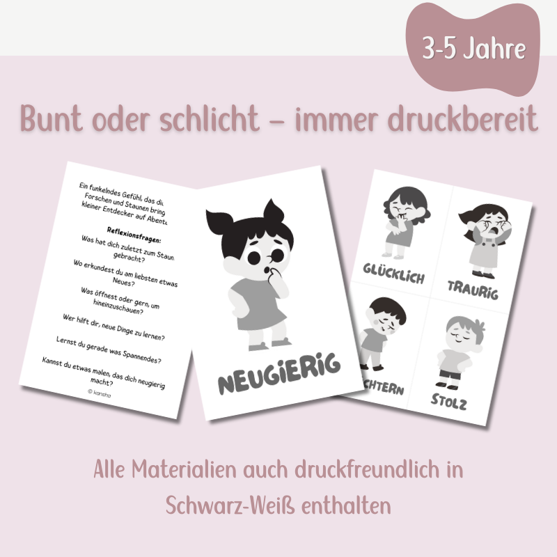 Gefühlskarten für Kinder (3-5 Jahre)