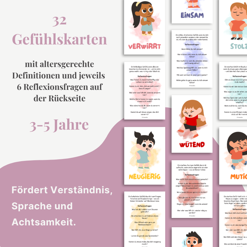 Gefühlskarten für Kinder (3-5 Jahre)