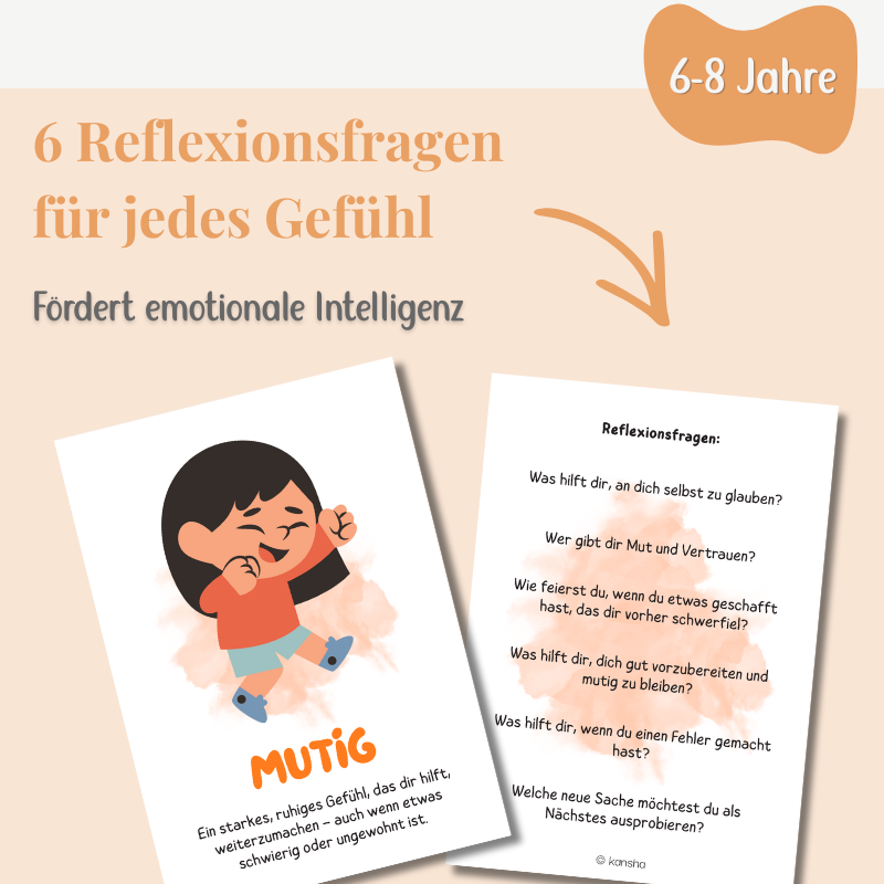 Gefühlskarten für Kinder (6-8 Jahre)