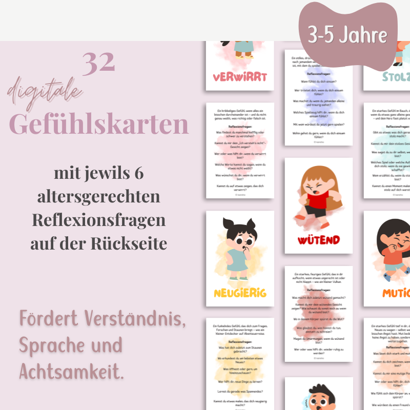 Gefühlskarten für Kinder (3-5 Jahre)