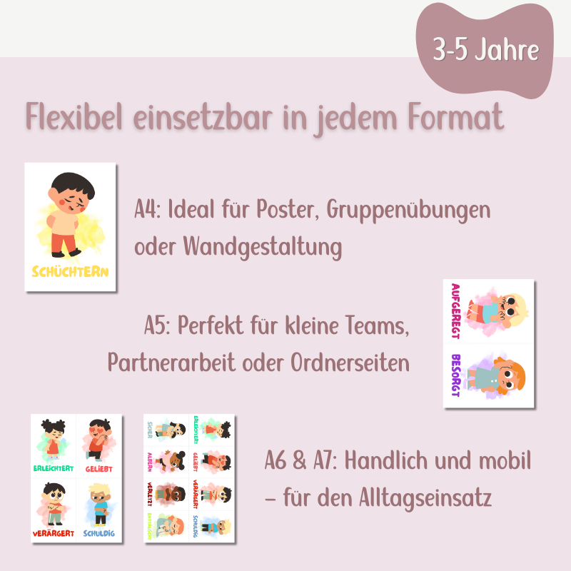 Gefühlskarten für Kinder (3-5 Jahre)