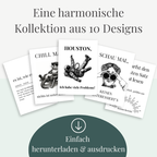 Psychologie-Humor Poster Set –  10 sarkastische Poster mit Mental Health Humor﻿