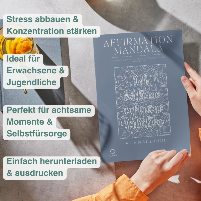 Mandala-Affirmationen Ausmalbuch: 40 Seiten für Achtsamkeit & Positivität