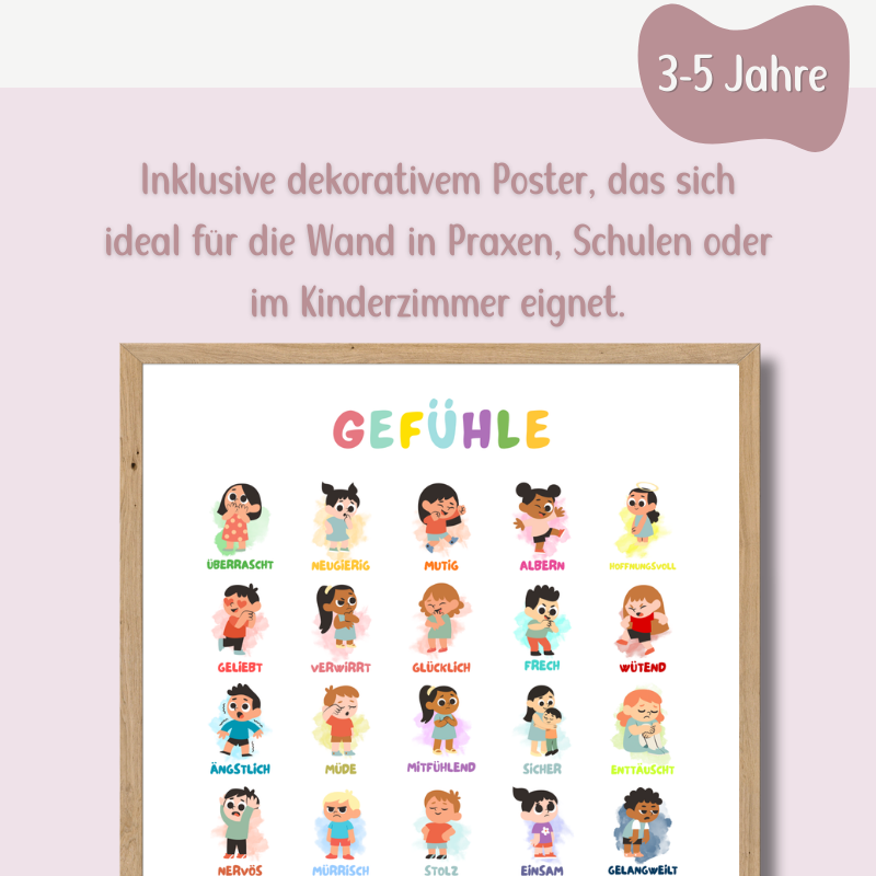 Gefühlskarten Komplett-Set – 32 Gefühle spielerisch entdecken (3-5 Jahre)