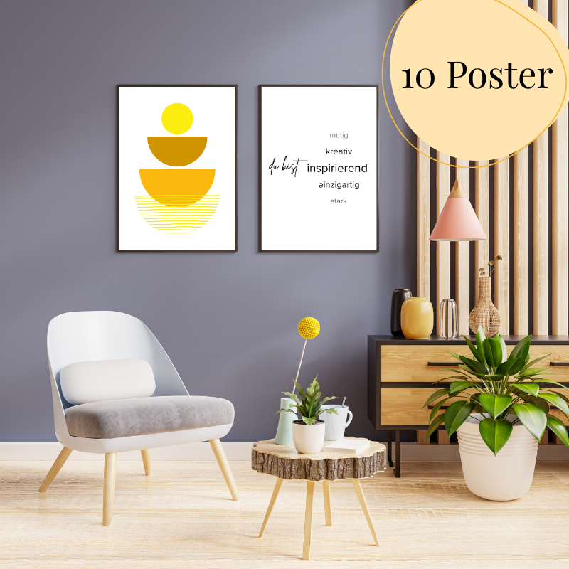 Inspirierendes Psychologie Poster-Set – Modern Edition