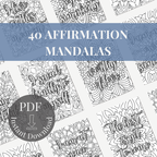 Affirmation Mandala Coloring Book: 40 Pages for Mindfulness & Positivity