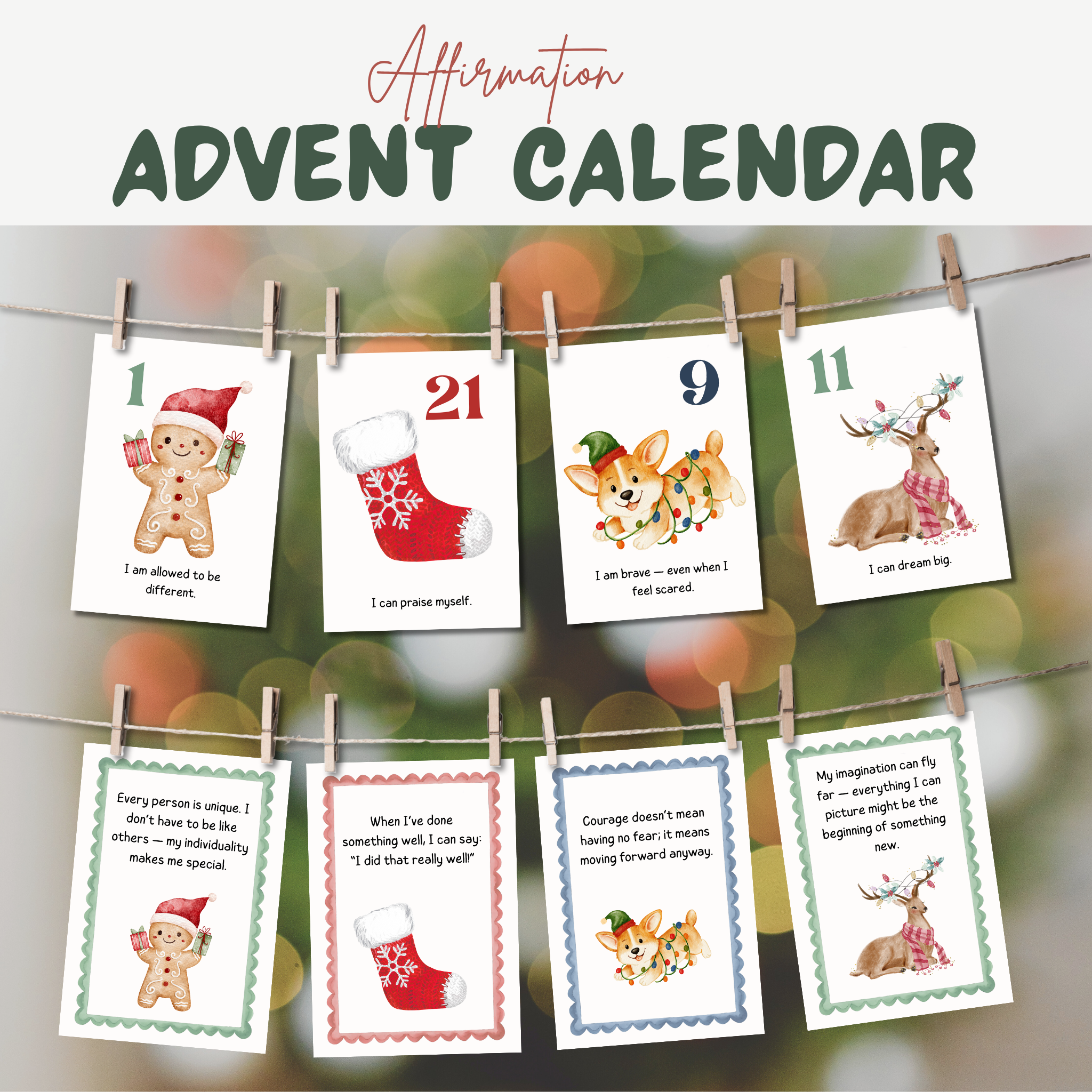 Children’s Affirmation Advent Calendar – Strengthen Self-Esteem and Mindfulness