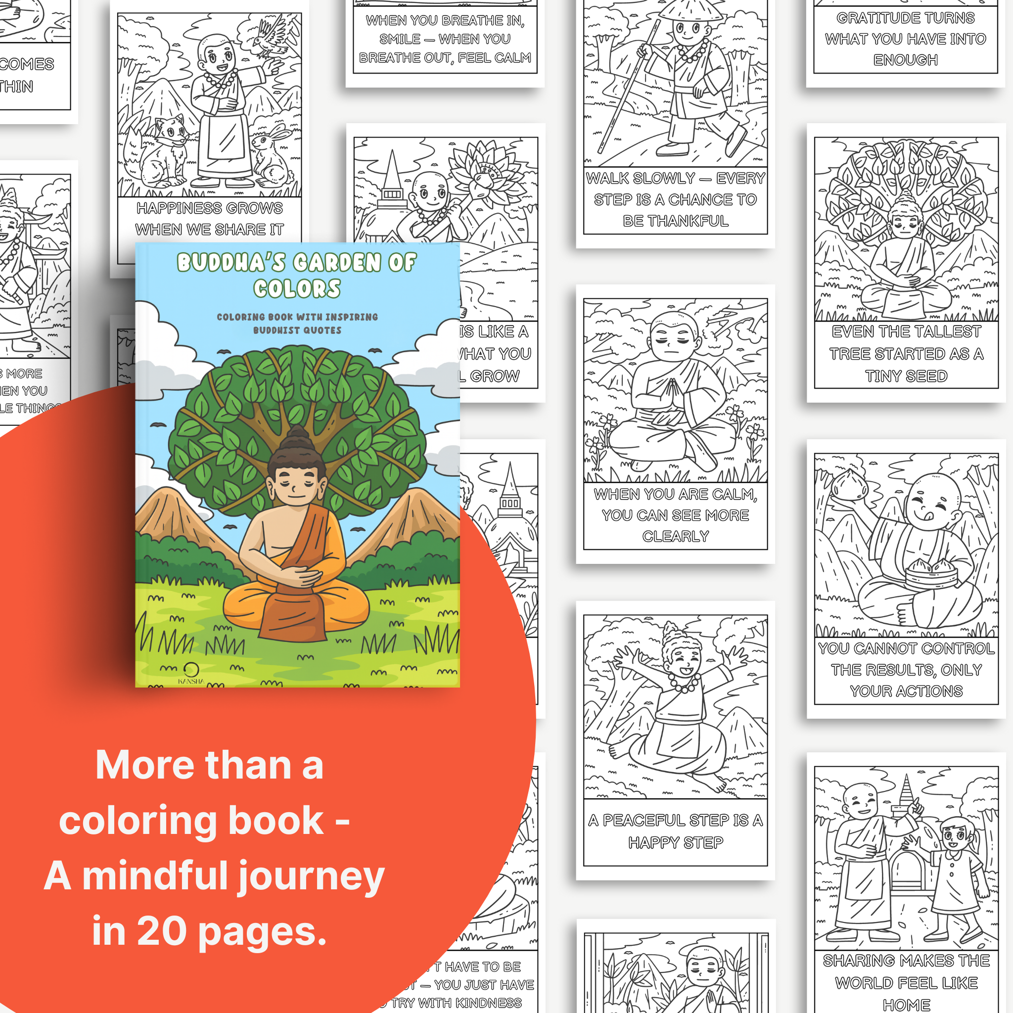Buddha’s Garden of Colors – A Mindful Coloring Book with Inspiring Quotes