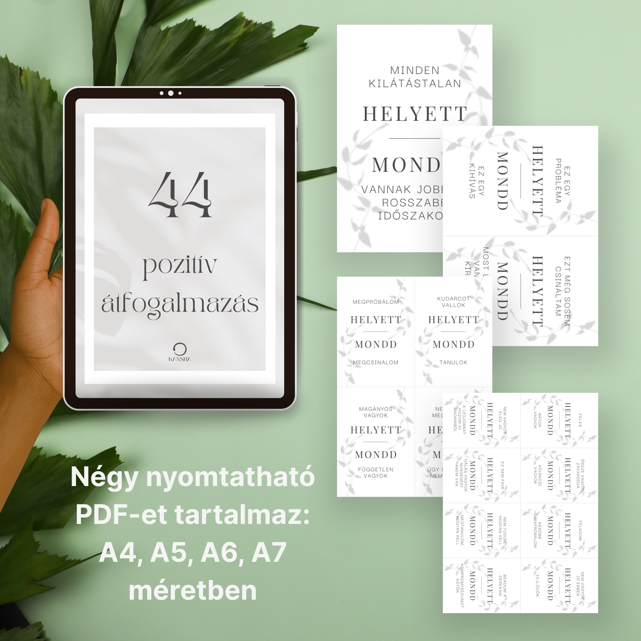 44 pozitív átfogalmazás - mindset kártyák