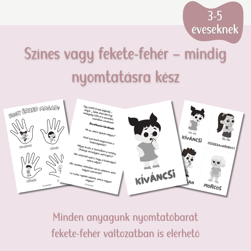 Érzelemkártyák – A teljes gyűjtemény: Játékos ismerkedés az érzelmekkel (3-5 éveseknek)﻿