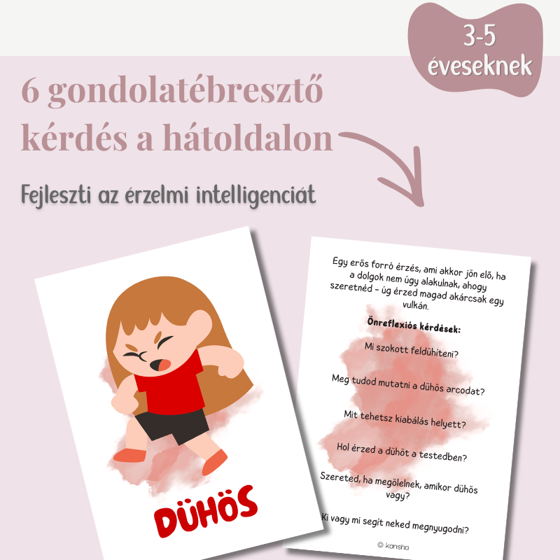 Érzelemkártyák gyerekeknek (3-5 éveseknek)