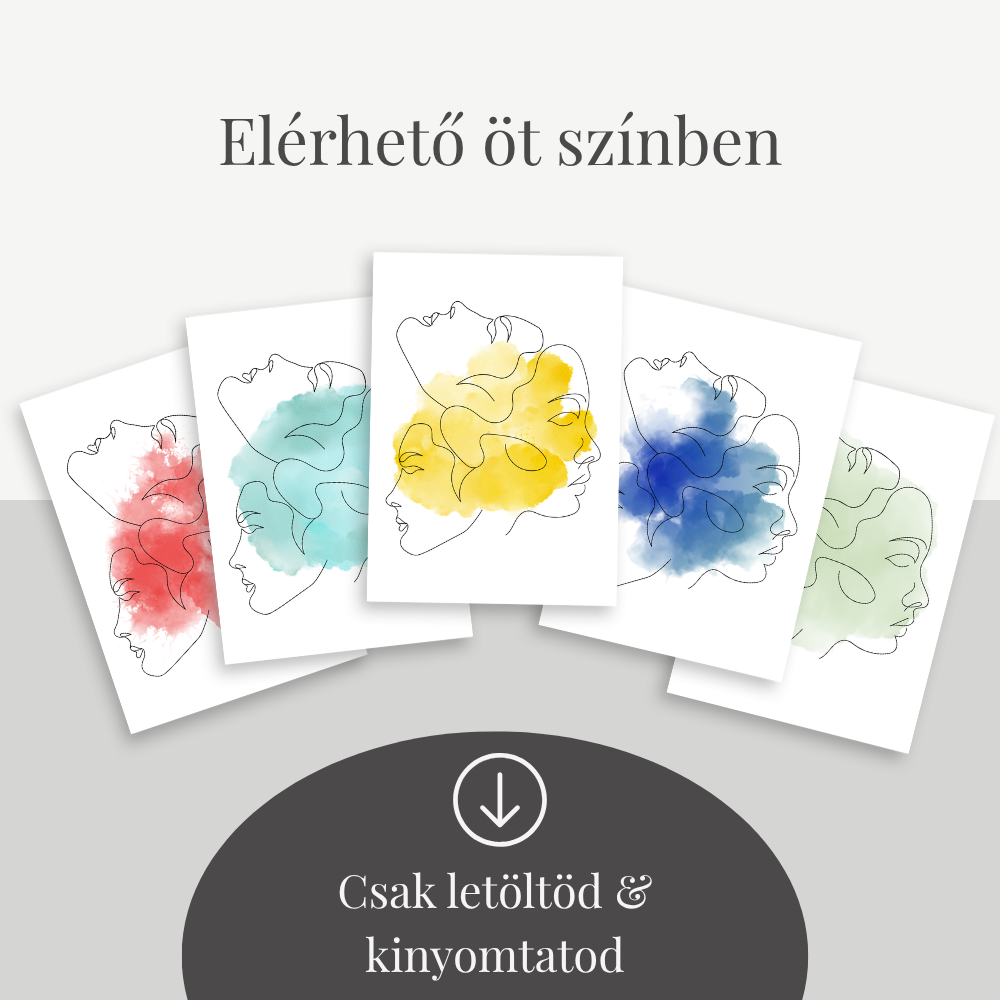 Inspiráló pszichológiai poszter szett - akvarell stílusban