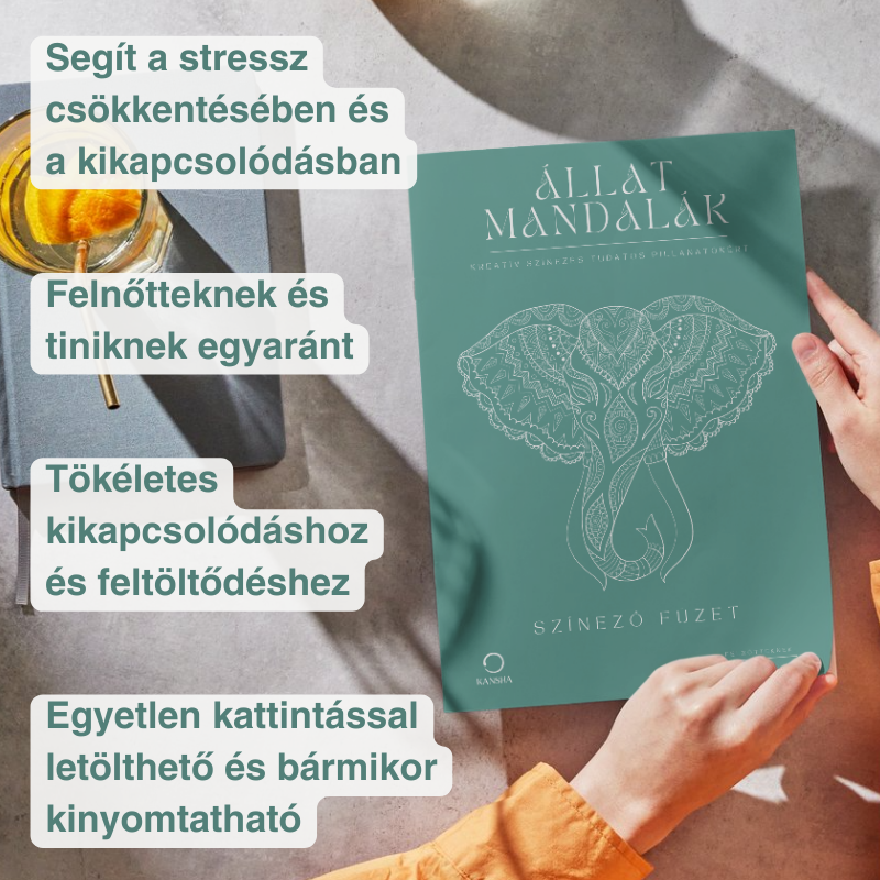 Állat mandalák – Tudatos színezőkönyv nyugalomhoz és fókuszhoz