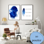 Inspiráló pszichológiai poszter szett - akvarell stílusban