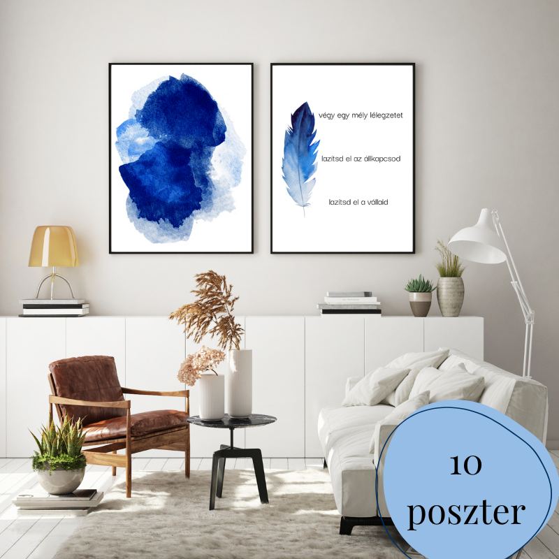 Inspiráló pszichológiai poszter szett - akvarell stílusban