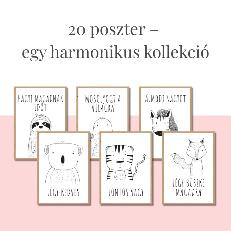 Állatos motivációs poszter szett gyerekeknek – és egyben lelki útravaló neked﻿ is