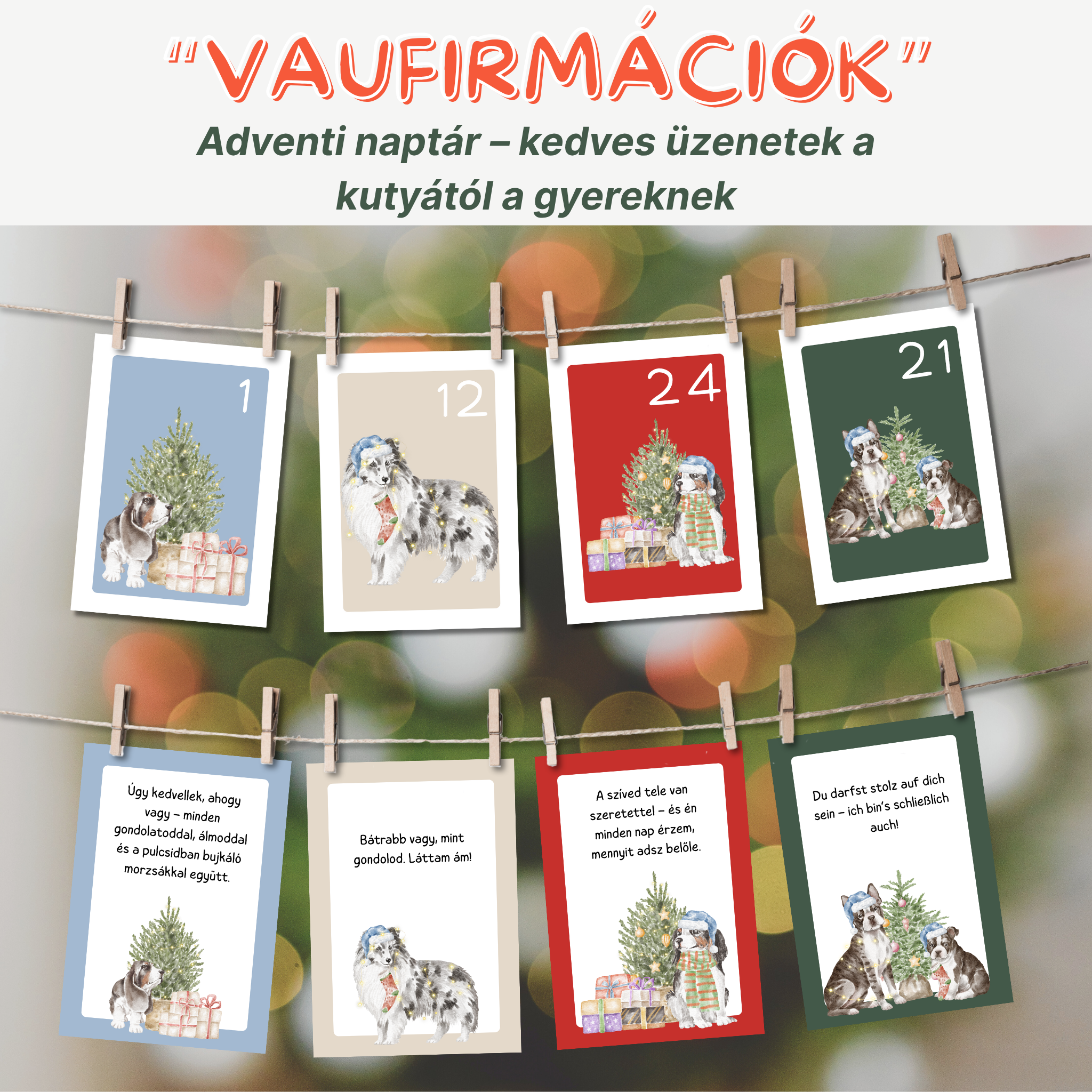 Terápiás kutyás adventi naptár – 24 nap az önbizalom erősítéséért
