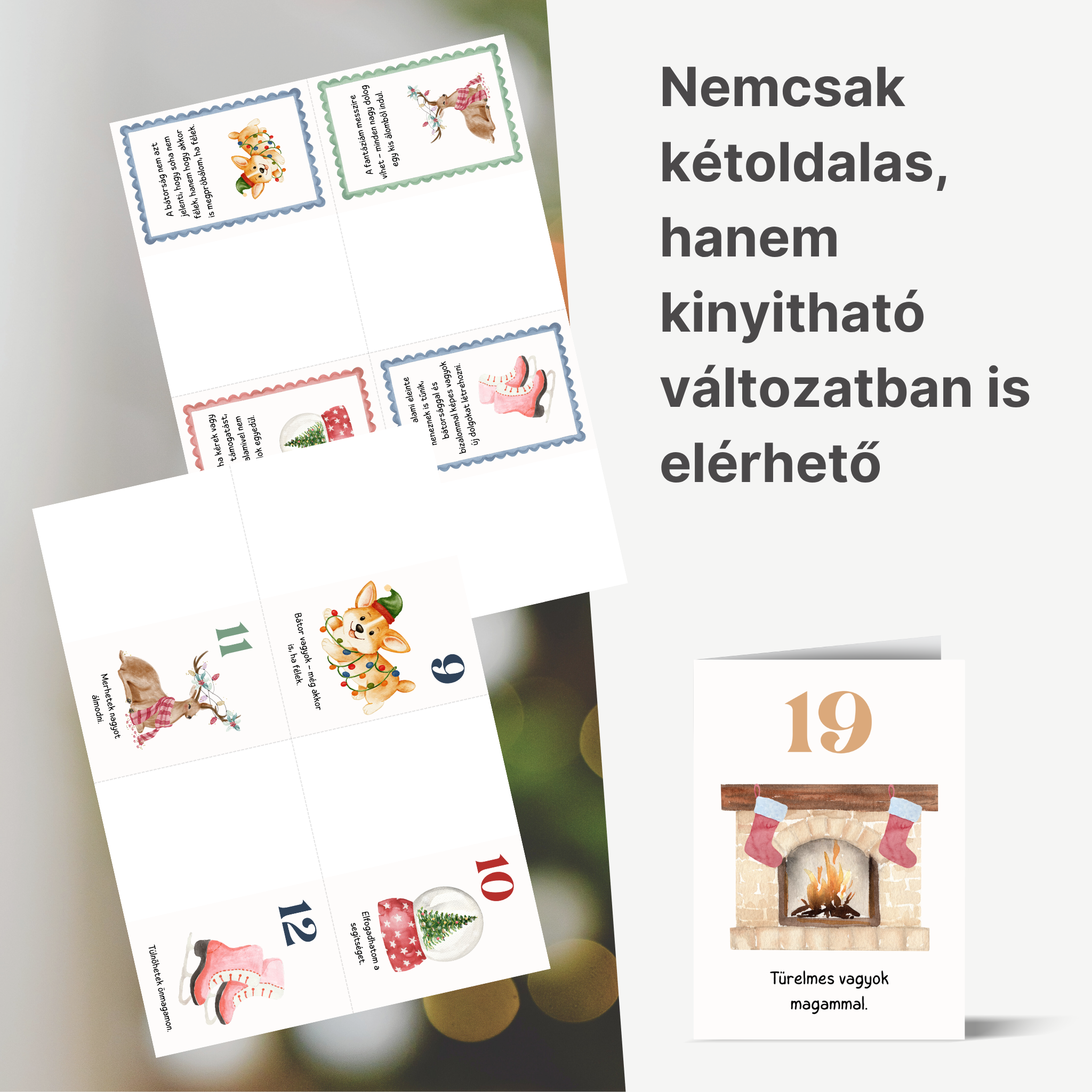 Affirmációs adventi naptár gyerekeknek – 24 nap tudatosság, önbizalom és szeretet