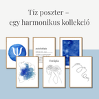 Inspiráló pszichológiai poszter szett - akvarell stílusban