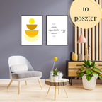 Inspiráló pszichológiai poszter szett - modern stílusban