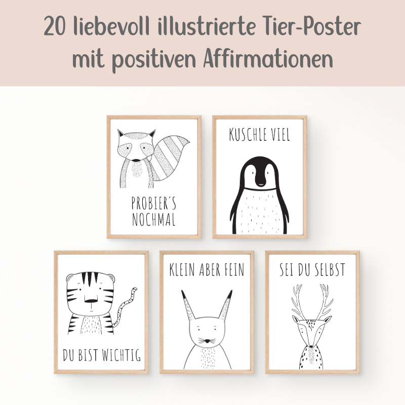 Tierische Affirmations-Poster für Kinder – und eine neue Kraftquelle für dich﻿ | PDF Download