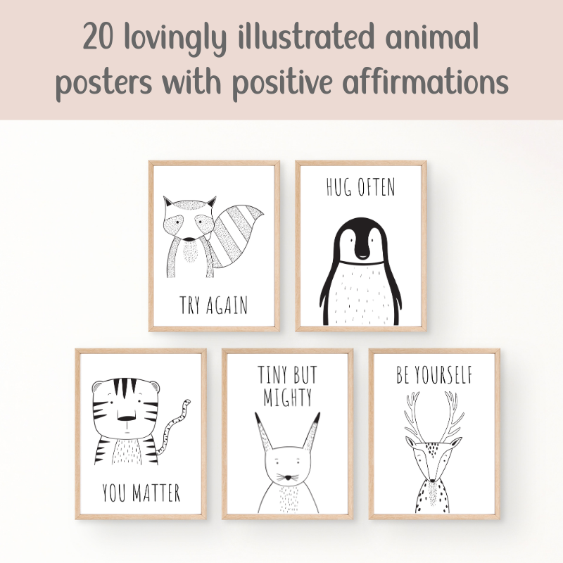 Animal Affirmation Posters for Kids — And for You Too! | PDF Download