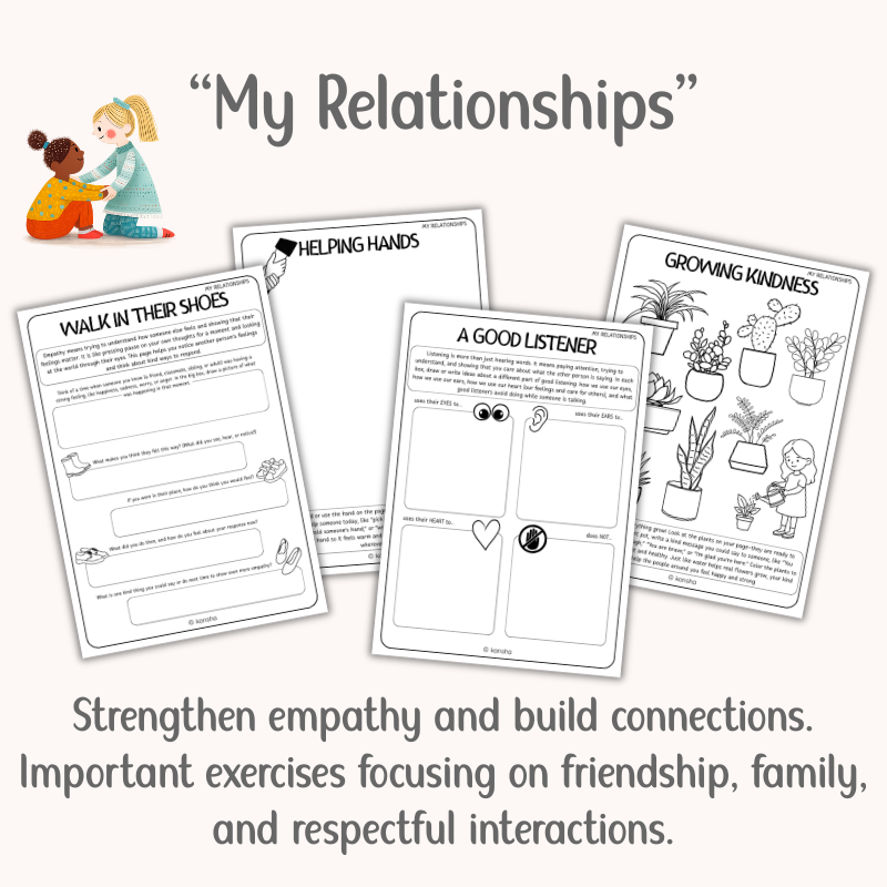 Art Therapy Activity Workbook for Kids – Mindfulness, Empathy & Self-Love | PDF Download