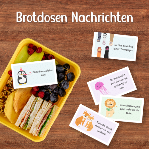 Brotbox Nachrichten für Kinder
