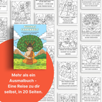 Beispielseiten aus dem buddhisstischen Ausmalbuch für Kinder