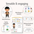 Daily Feelings Check-In Worksheet for Kids (Ages 6–12) – Mindfulness & Emotional Regulation Tool | PDF Download