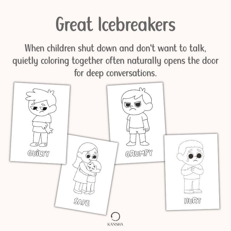 Feelings Coloring Pages for Children | PDF Download