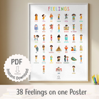 Feelings Poster for School-Aged Children | PDF Download