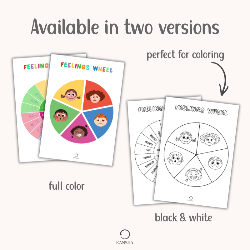 Feelings Wheel Workbook for Kids - Exploring Emotions | PDF Download