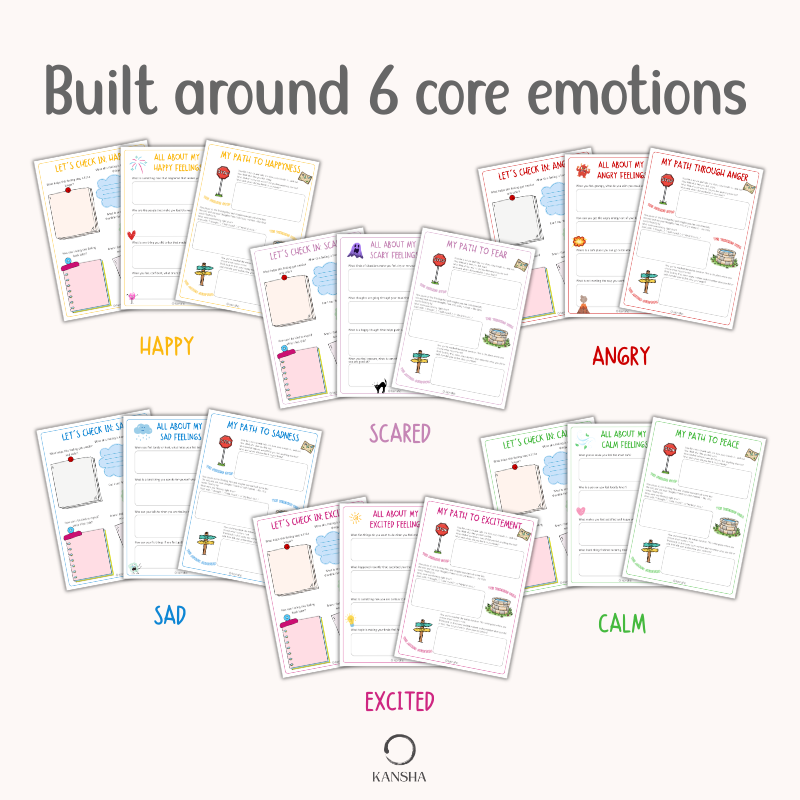 Feelings Wheel Workbook for Kids - Exploring Emotions | PDF Download