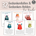 Gedankenfallen erkennen & überwinden: Therapiekarten und Übungen für Kinder | PDF Download