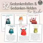 Gedankenfallen erkennen & überwinden: Therapiekarten und Übungen für Kinder | PDF Download