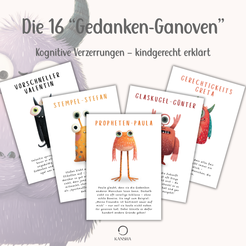 Gedankenfallen erkennen & überwinden: Therapiekarten und Übungen für Kinder | PDF Download