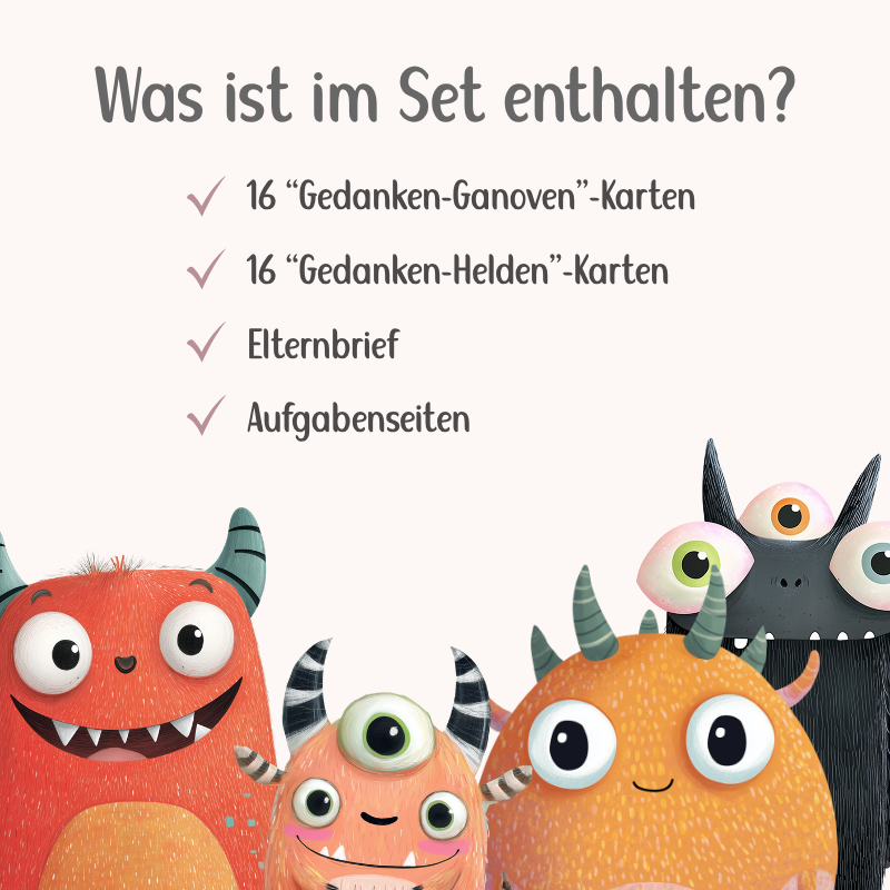 Gedankenfallen erkennen & überwinden: Therapiekarten und Übungen für Kinder | PDF Download