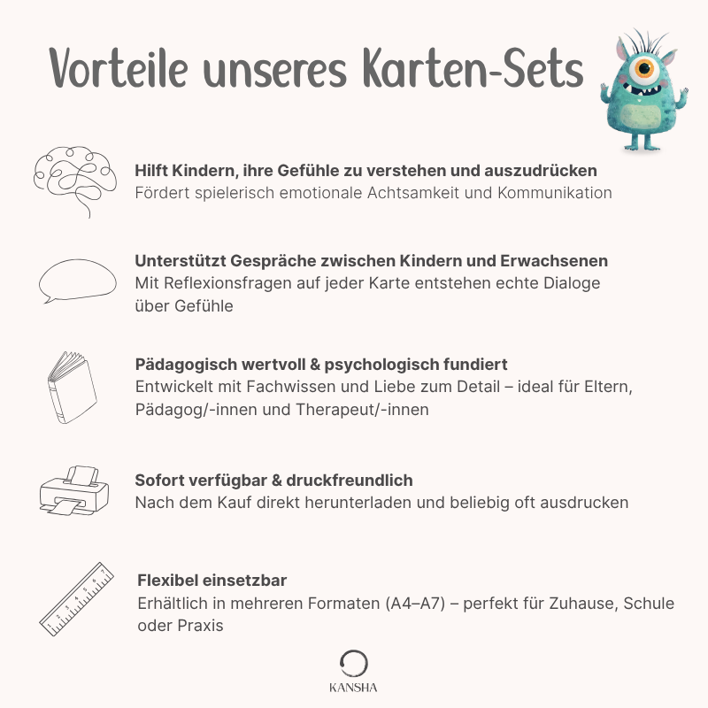 Gedankenfallen erkennen & überwinden: Therapiekarten und Übungen für Kinder | PDF Download