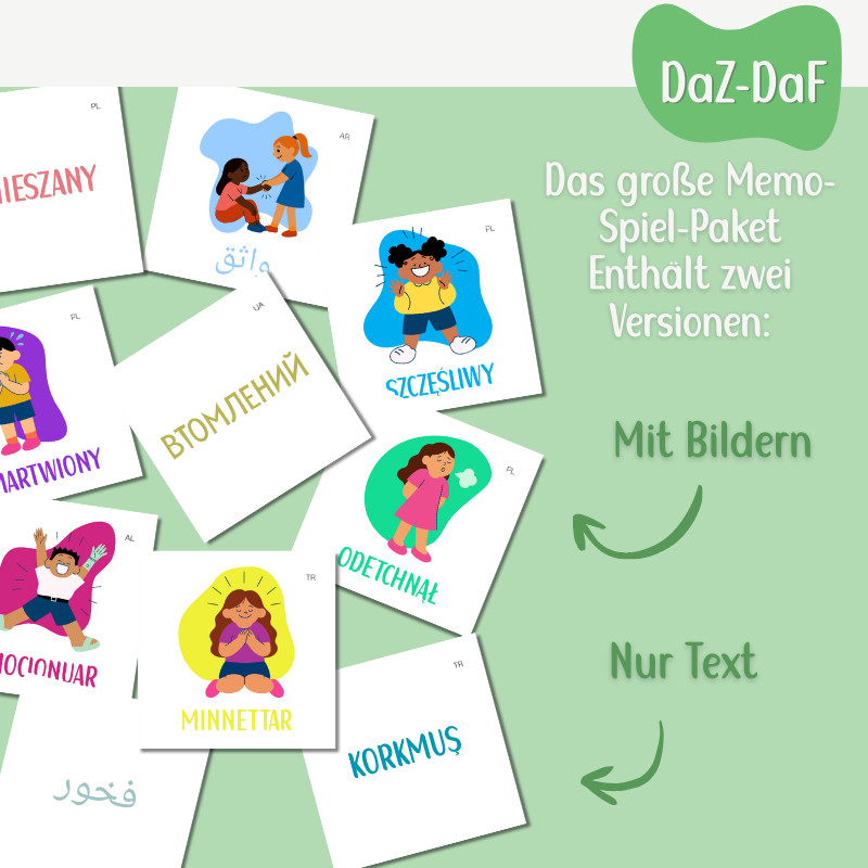 Das große DaZ/DaF-Kartenset für Kita & Schule – Mehrsprachige Emotionsarbeit für Kinder | PDF Download
