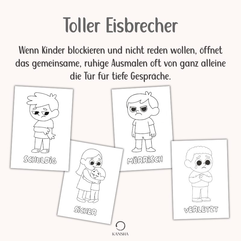 Gefühle Ausmalbilder für Kinder | PDF Download