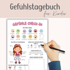 Gefühle Check-in Arbeitsblatt für Kinder (6–12 Jahre) – Achtsamkeit & Emotionale Regulation | PDF Download