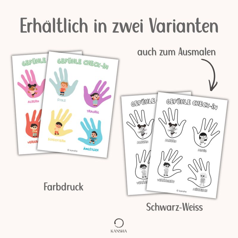 Gefühle Check-In für Kinder (ab 3 Jahren) | PDF Download