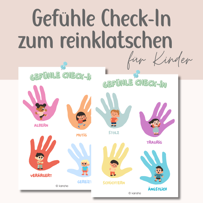 Gefühle Check-In für Kinder (ab 3 Jahren) | PDF Download