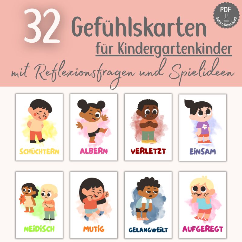 Gefühlskarten für Kindergartenkinder | PDF Download